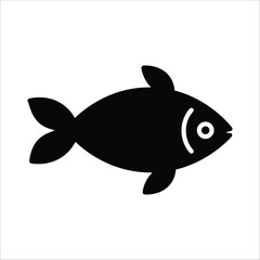 fish icon simple design art eps 10