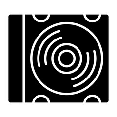 Compact Disk Glyph Icon