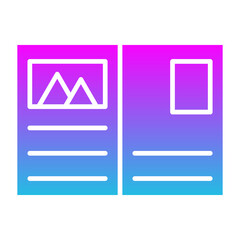 Postcard Glyph Gradient Icon