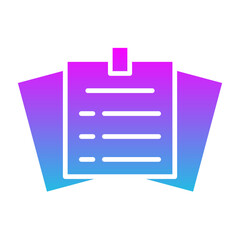 Obraz premium Sticky Notes Glyph Gradient Icon