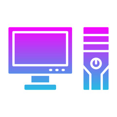 Computer Glyph Gradient Icon