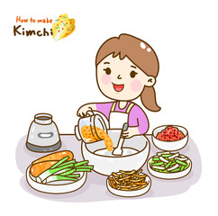 How to make kimchi vector.