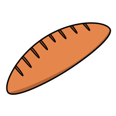 french bread design element illustration.