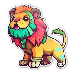 sticker with a lion