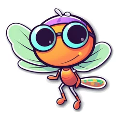 Fotobehang vibrant sticker of a insect © Andrus Ciprian