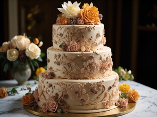  close up of happy birthday cake for party celebration rich creamy baked isolated