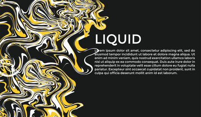 White and Yellow Liquid color background design. Fluid gradient composition. Creative illustration for poster, web, landing, page, cover, ad, greeting, card, promotion. Eps 10 vector.