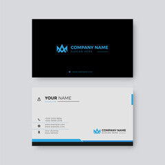 Modern Business Card white and Black elegant Professional