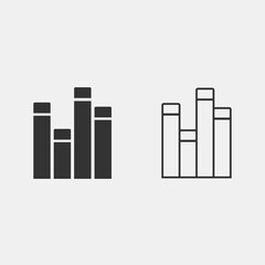 bar graph vector icon illustration sign