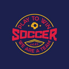 Fototapeta na wymiar soccer t shirt print. boys soccer graphic tees vector illustration design and other uses