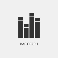 Obraz premium bar graph vector icon illustration sign