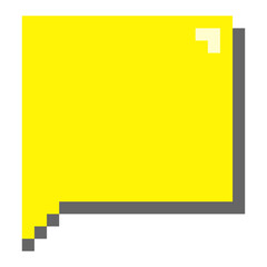 Pixel art chatt bubble, speech bubble, text box, chatt box, dialog box image vector