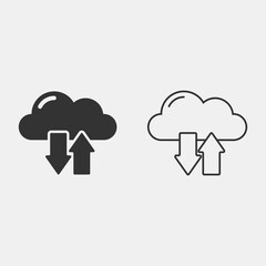 clouds  vector icon illustration sign