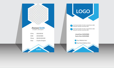  Corporate Id card with lanyard set isolated template - vector.Blank plastic access card. personal security badge, press event pass template. 