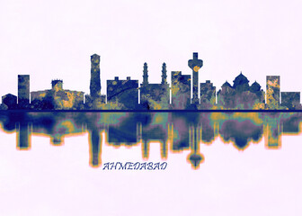 Ahmedabad Skyline - obrazy, fototapety, plakaty