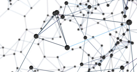 The structure of the network connection of points and lines. Data technology.