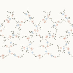 seamless pattern in the form of a scroll floral ornament