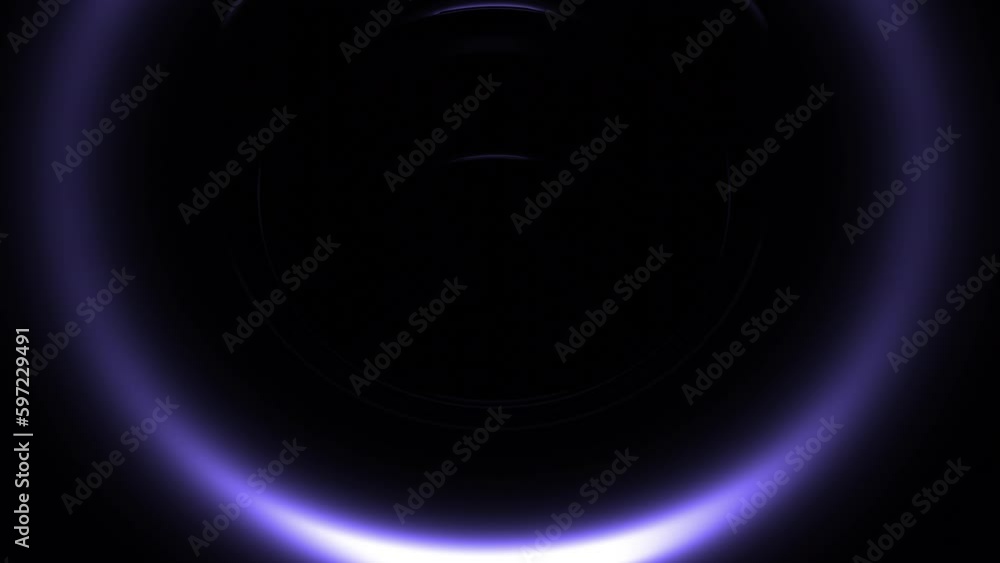 Aufkleber 3d circles pulsate and move with wave rotation. design. 3d circles moving in stream of pulsations. c