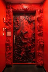 Dark Doors to Hell - enigmatic entrance to the world of demons. Generative AI