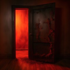 Dark Doors to Hell - enigmatic entrance to the world of demons. Generative AI