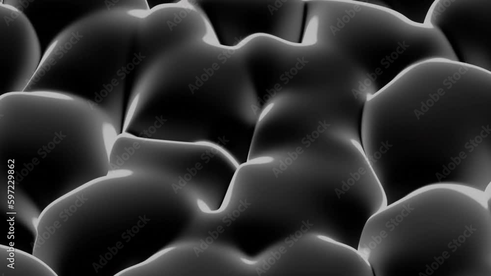 Poster black background with white and yellow lines. design. huge iridescent bubbles of large sizes that ar