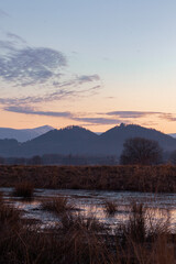 Sunset in the mountains - Karkonosze and Rudawy Janowickie in Poland
