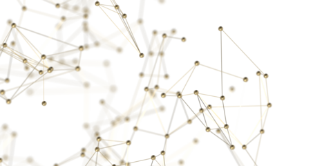 Abstract digital background of points and lines. Glowing plexus. Big data. Network or connection. PNG transparent