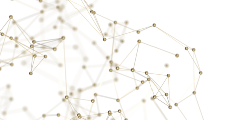 Abstract digital background of points and lines. Glowing plexus. Big data. Network or connection. PNG transparent