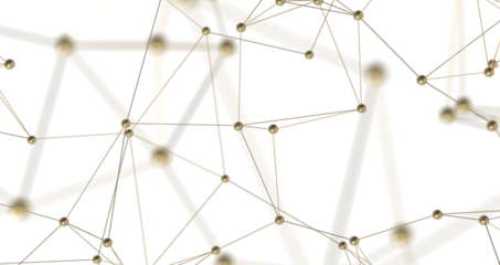 The structure of the network connection of points and lines. Data technology. PNG transparent
