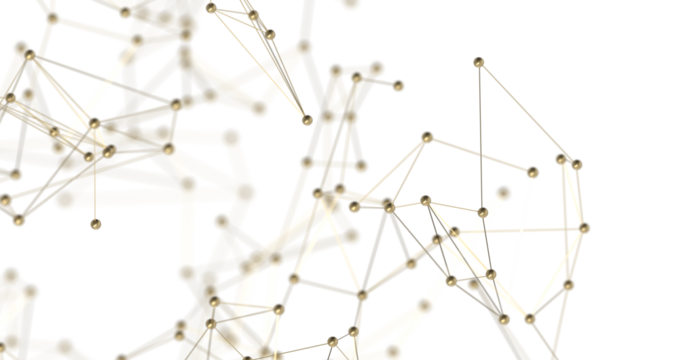 Abstract digital background of points and lines. Glowing plexus. Big data. Network or connection. PNG transparent