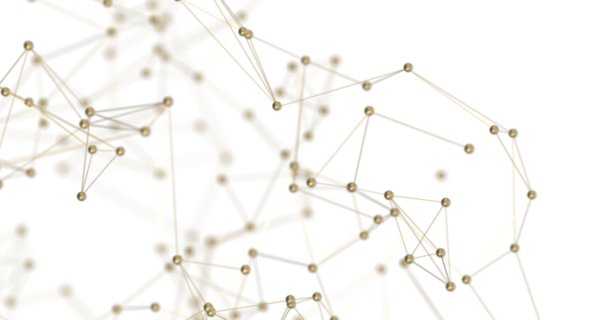 Abstract digital background of points and lines. Glowing plexus. Big data. Network or connection. PNG transparent