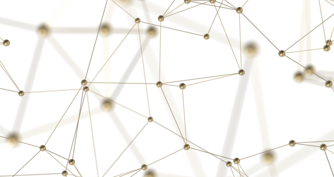 The structure of the network connection of points and lines. Data technology. PNG transparent - Powered by Adobe