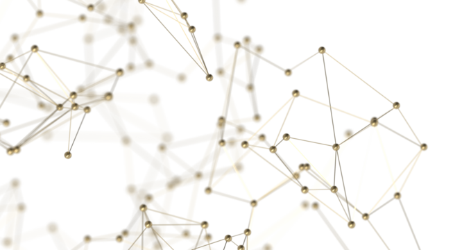 Abstract digital background of points and lines. Glowing plexus. Big data. Network or connection. PNG transparent