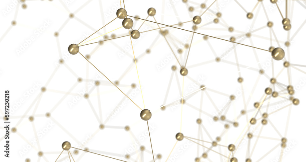 Fototapete Abstract digital connection dots and lines. Technology background. Network connection structure. Plexus effect. 3d PNG transparent