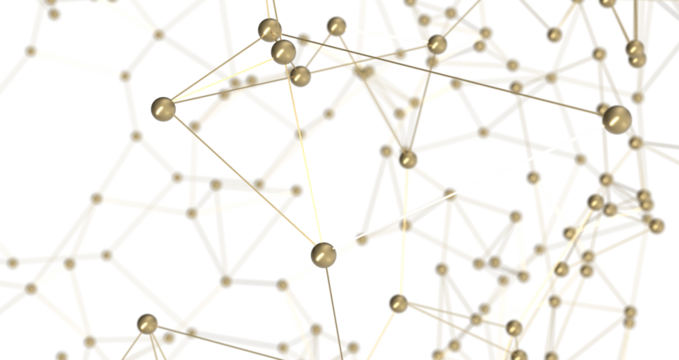 Abstract digital connection dots and lines. Technology background. Network connection structure. Plexus effect. 3d PNG transparent