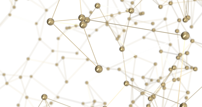 Abstract digital connection dots and lines. Technology background. Network connection structure. Plexus effect. 3d PNG transparent