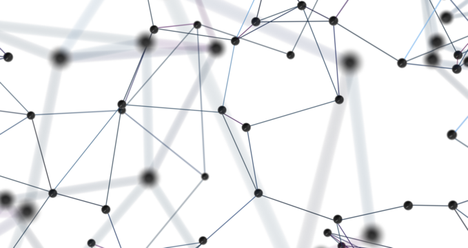 Falling cyber particles. Big data stream. 3d PNG transparent