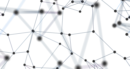 Abstract plexus blue geometry background. Digital technology network connection concept. 3D rendered illustration PNG transparent