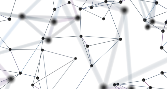 Abstract plexus blue geometry background. Digital technology network connection concept. 3D rendered illustration PNG transparent