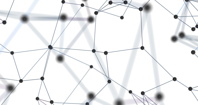 Abstract plexus blue geometry background. Digital technology network connection concept. 3D rendered illustration PNG transparent