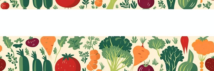 vegetables seamless pattern created with Generative AI