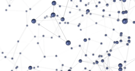 Falling cyber particles. Big data stream. 3d  PNG transparent