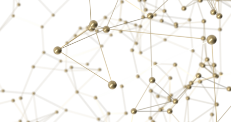 Abstract digital connection dots and lines. Technology background. Network connection structure. Plexus effect. 3d PNG transparent