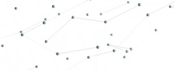 Multi color connected lines and dots network 3d illustration - PNG transparent