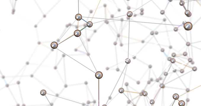 Motion of digital data flow. Communication and technology network concept with moving lines and dots PNG transparent