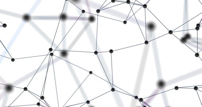 Abstract plexus blue geometry background. Digital technology network connection concept. 3D rendered illustration PNG transparent