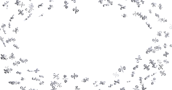 sale digital percentin 3d - 3D percent rain illlustration - PNG transparent