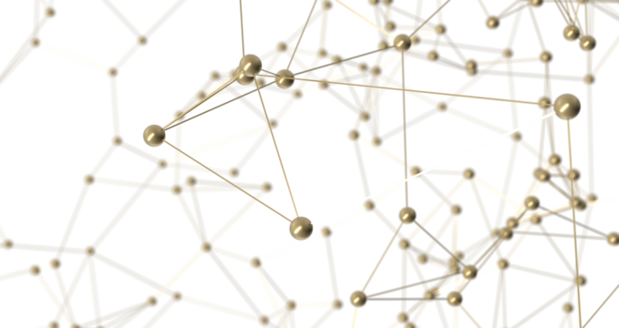 Abstract digital connection dots and lines. Technology background. Network connection structure. Plexus effect. 3d PNG transparent
