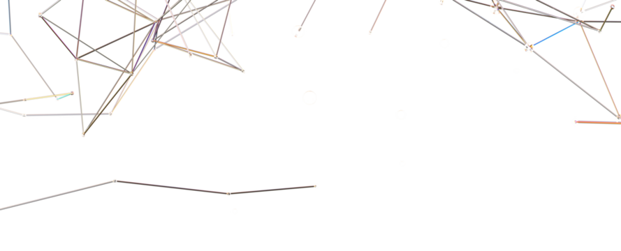 The structure of the network connection of points and lines. Data technology. - PNG transparent