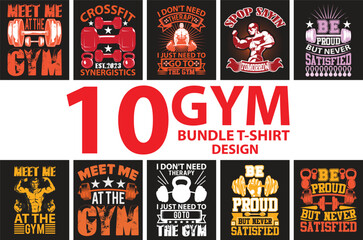 
gym bundle T shirt design for female and male.